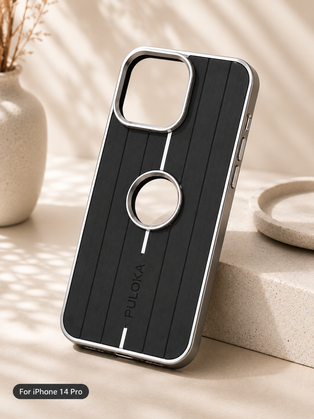 Premium Puloka Design Back Cover for iPhone 14 Pro – Luxury Protective Case