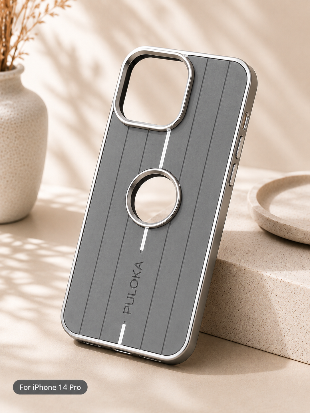 Premium Puloka Design Back Cover for iPhone 14 Pro – Luxury Protective Case