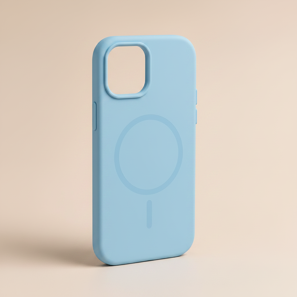 iPhone 14 Blue MagSafe Silicone Back Cover