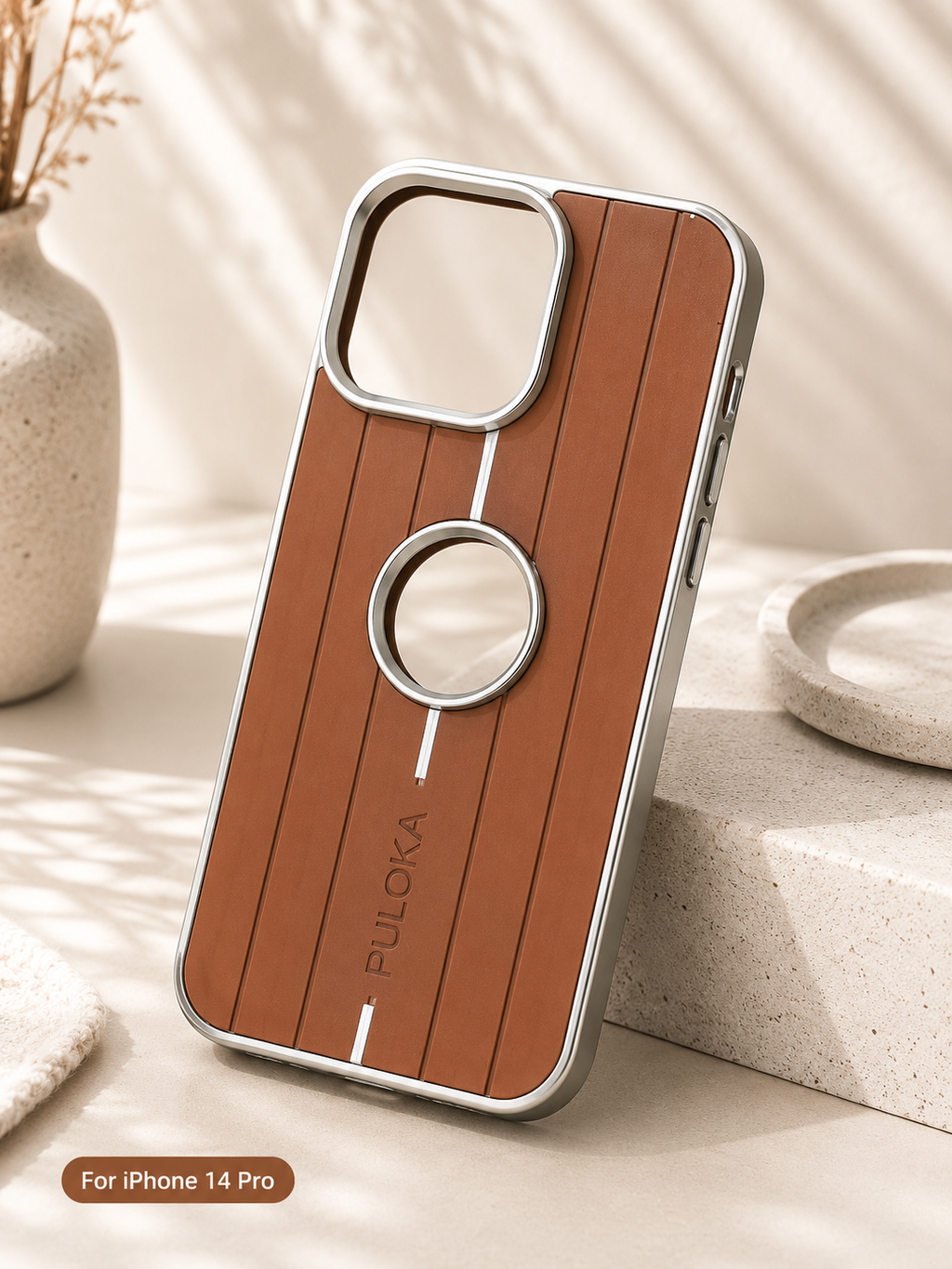 Premium Puloka Design Back Cover for iPhone 14 Pro – Luxury Protective Case