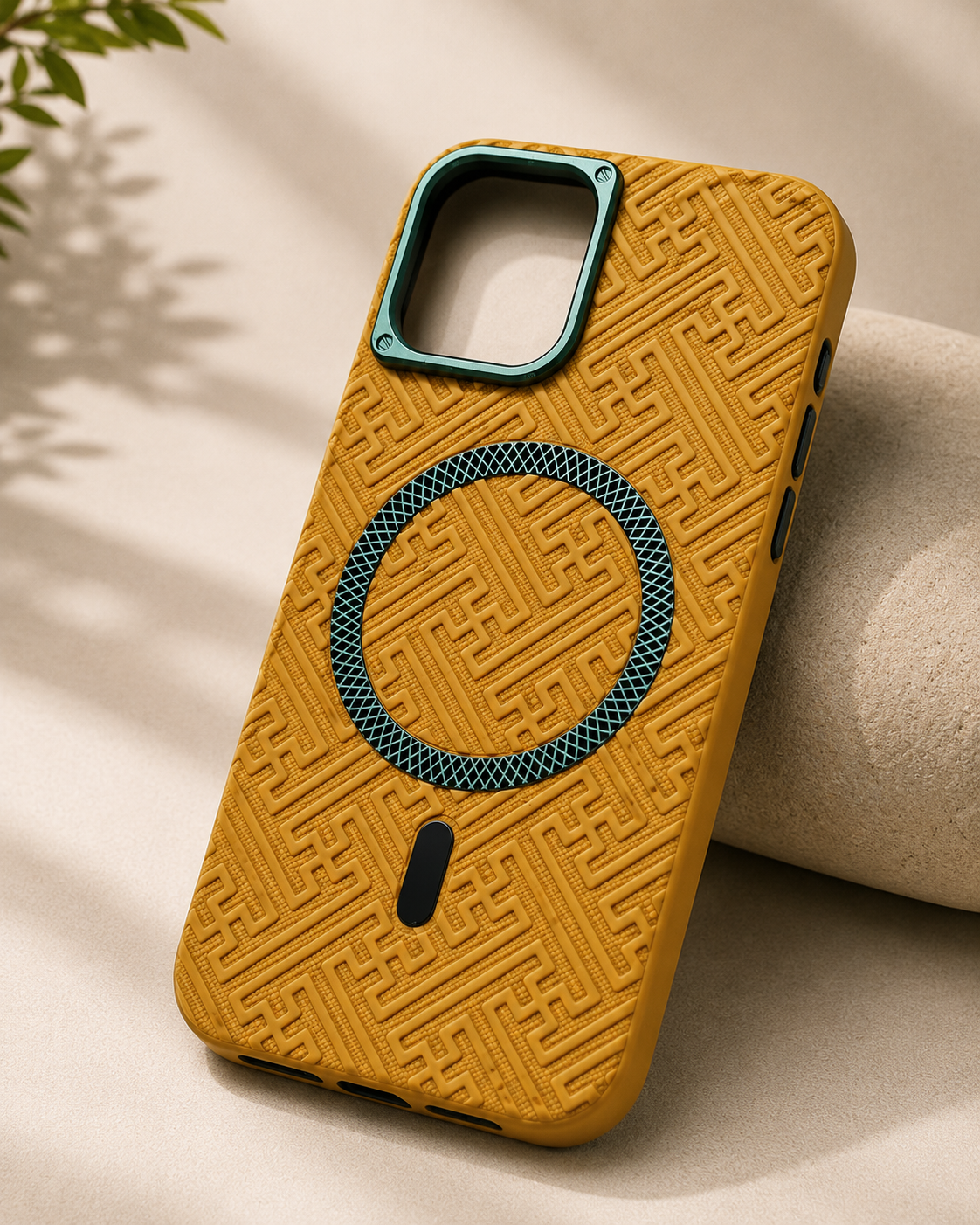 Premium Textured Magnetic Back Cover for iPhone 12