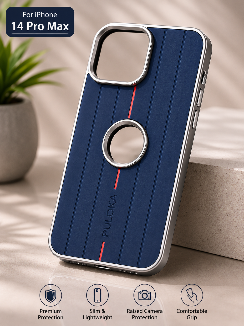 Premium Puloka Back Cover for iPhone 14 Pro Max – Luxury Slim Protective Case